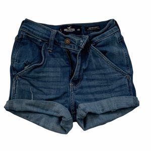 Hollister high rise shorts 3" distressed